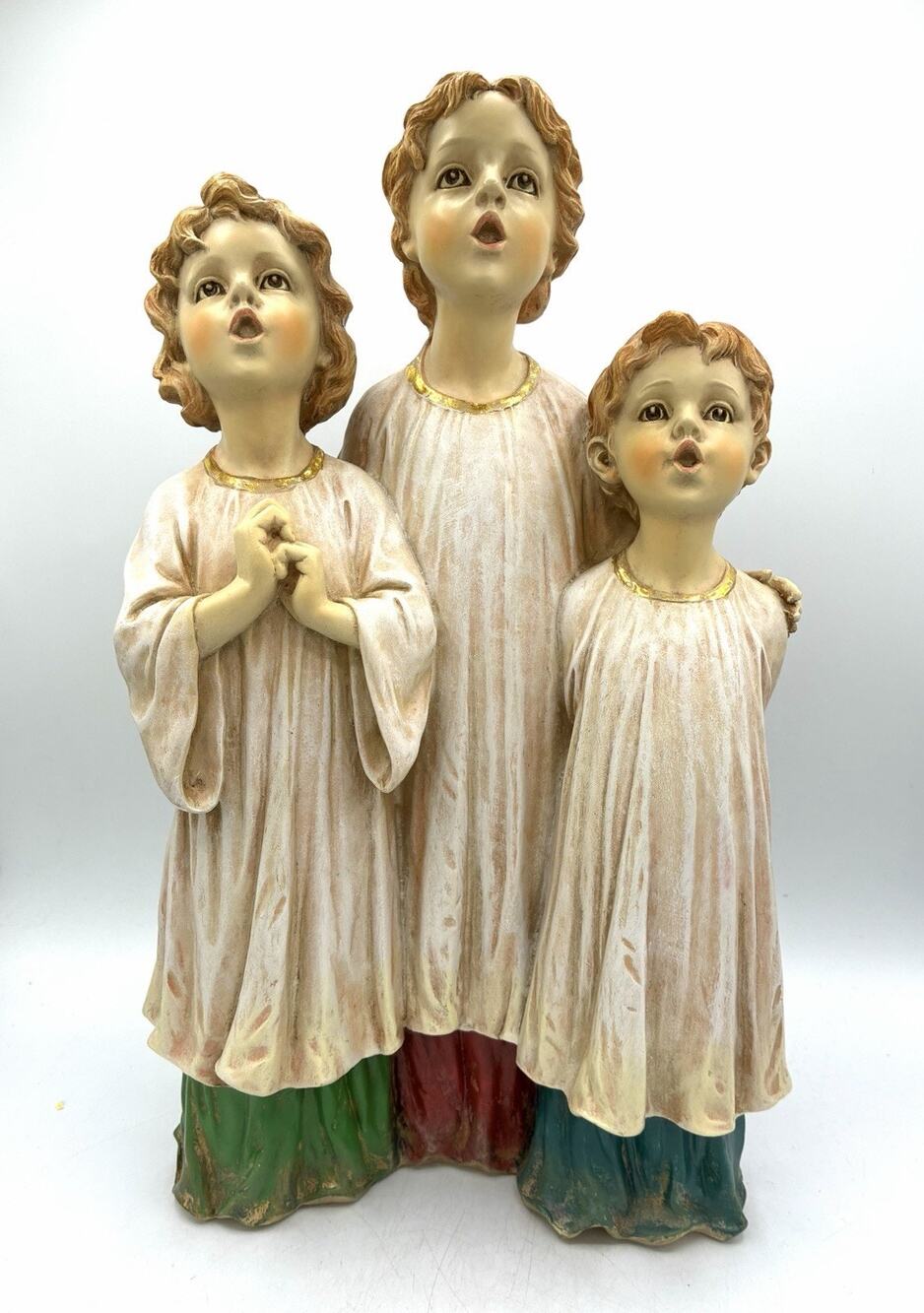 Large Christmas Choir Children Figurine 15.5” Carolers Church Holiday Decor